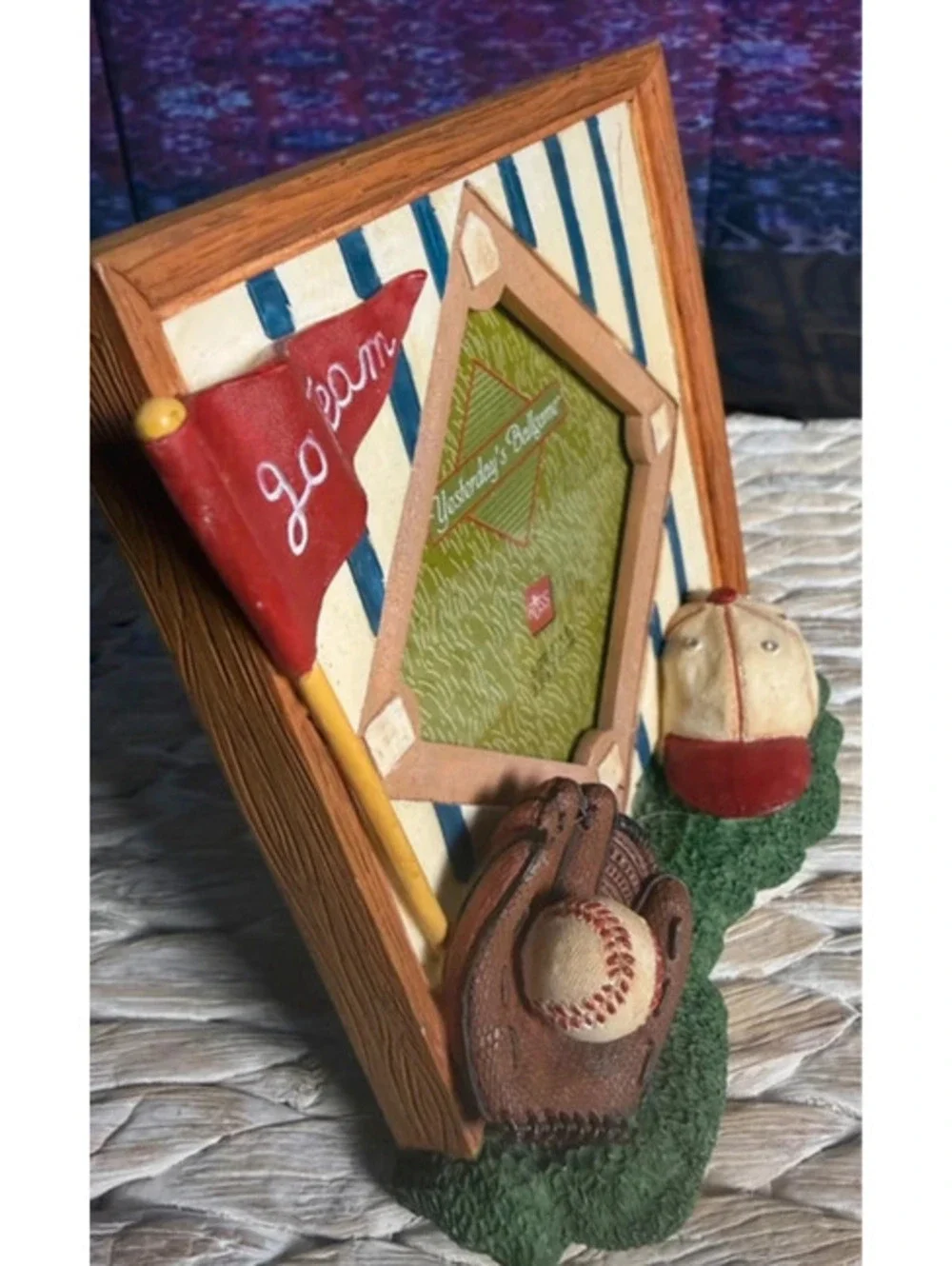 Russ Yesterday Ballgame 3D Picture Frame Baseball Sports 3×3